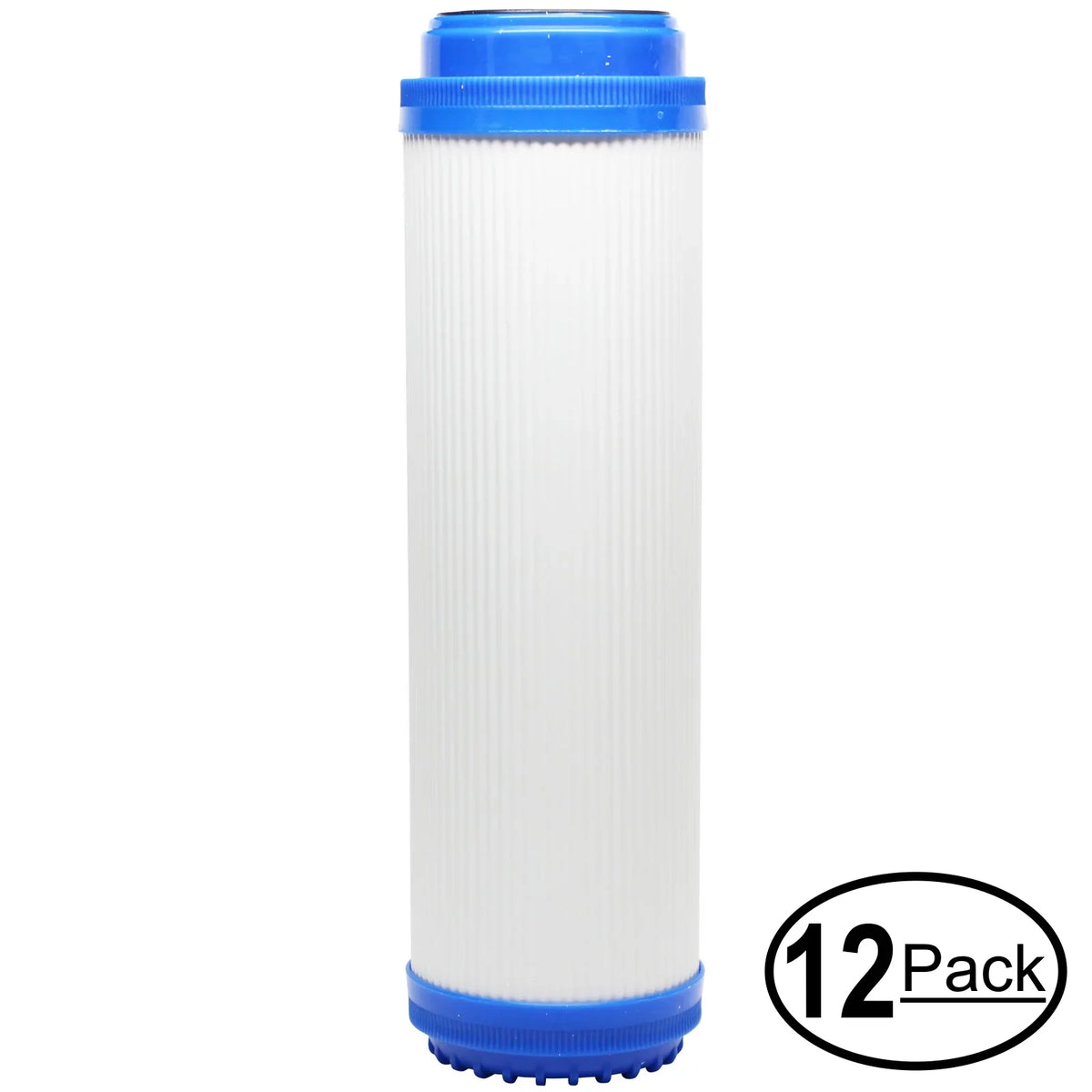 12-Pack Replacement for H2O Distributors H2O-UCF-01-38 Granular Activated Carbon Filter - Universal 10-inch Cartridge for H2O Distributors Sizeingle Sizetage Under Sizeink Sizeystem - Denali Pure Brand