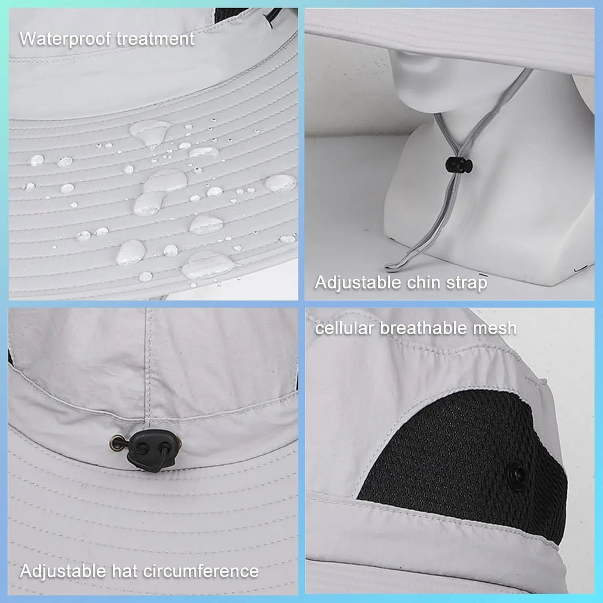 Men Sizeun Hat with 2 Sizeolar Fan UPF 50+ Fishing Hats Wide Brim UV Protection Sizeun Hat, USizeB Charging