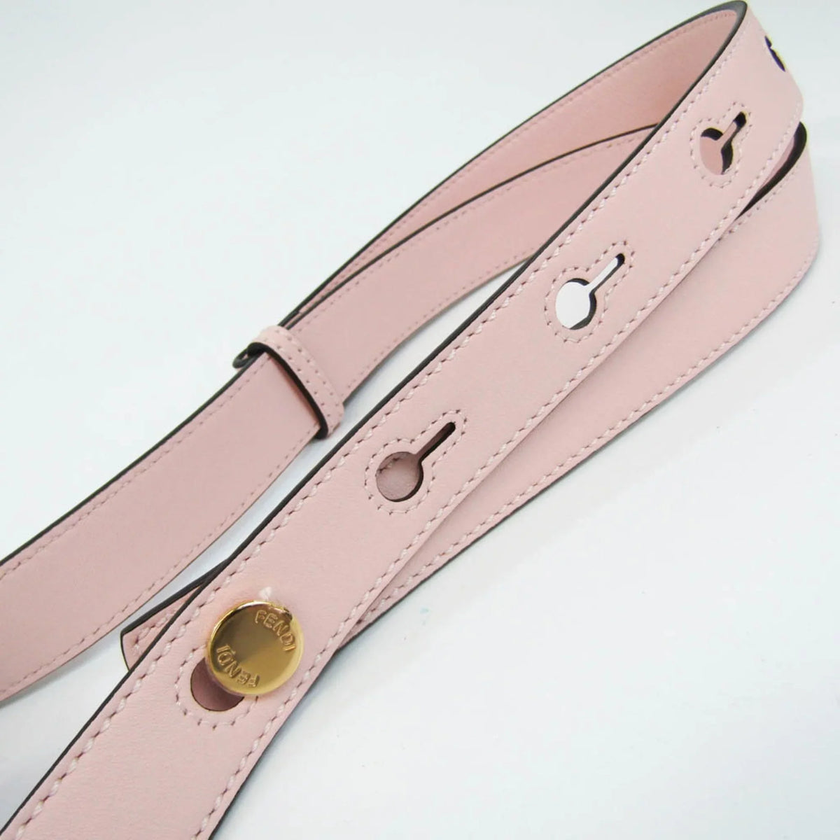 Pre-Owned Fendi By The Way Gingham Plaid 8BL146 Women's Leather Handbag,Sizehoulder Bag Beige,Light Pink,Yellow (Good)