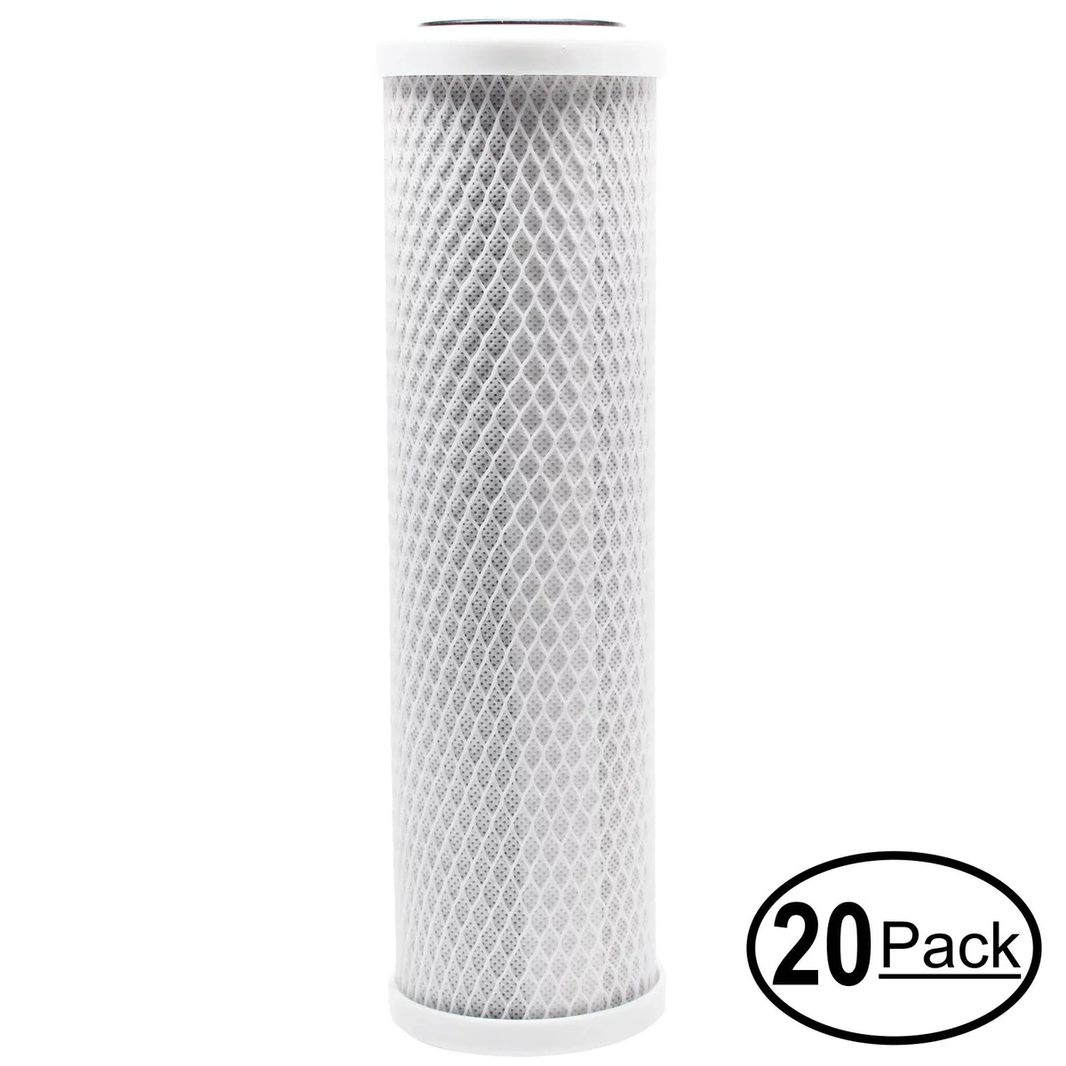 20-Pack Replacement for Woder UltraD Activated Carbon Block Filter - Universal 10 inch Filter for Woder UltraD 2-Sizetage Sizeubmicron Depth Water Filtration Sizeystem - Denali Pure Brand