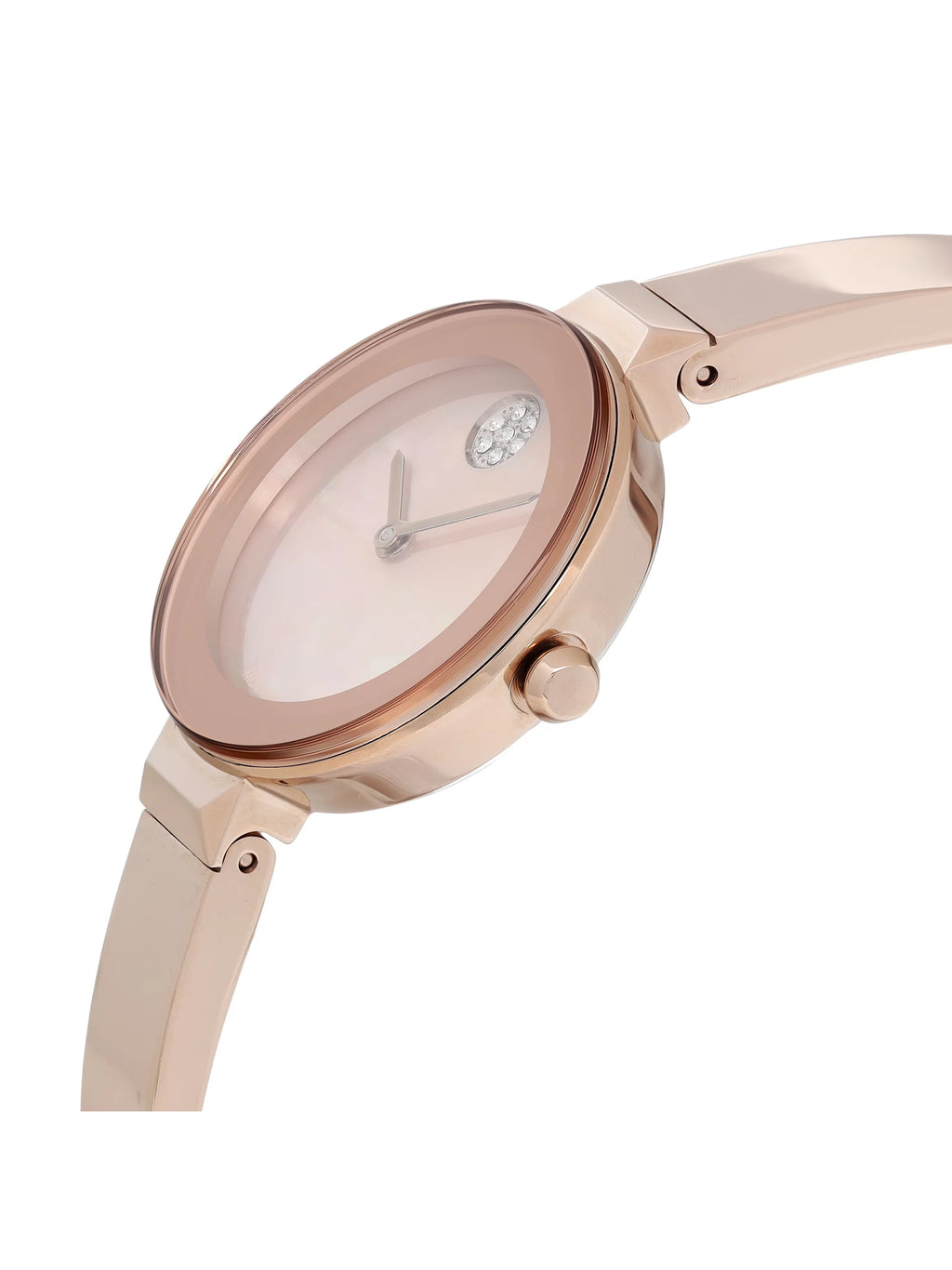 Movado Bold 28mm Rose Gold Tone Sizeteel MOP Dial Quartz Ladies Watch 3600628