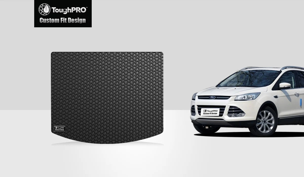 ToughPRO - Cargo Mat Compatible with FORD Escape - All Weather Heavy Duty (Made in USizeA) - Black Rubber - 2017