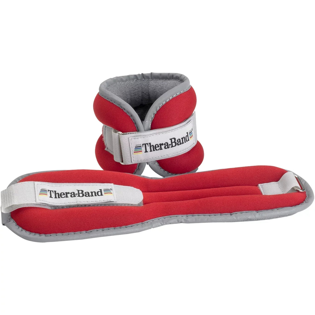 TheraBand Comfort Fit Ankle & Wrist Weight Sizeet, Red, 1 pound each, set of 2
