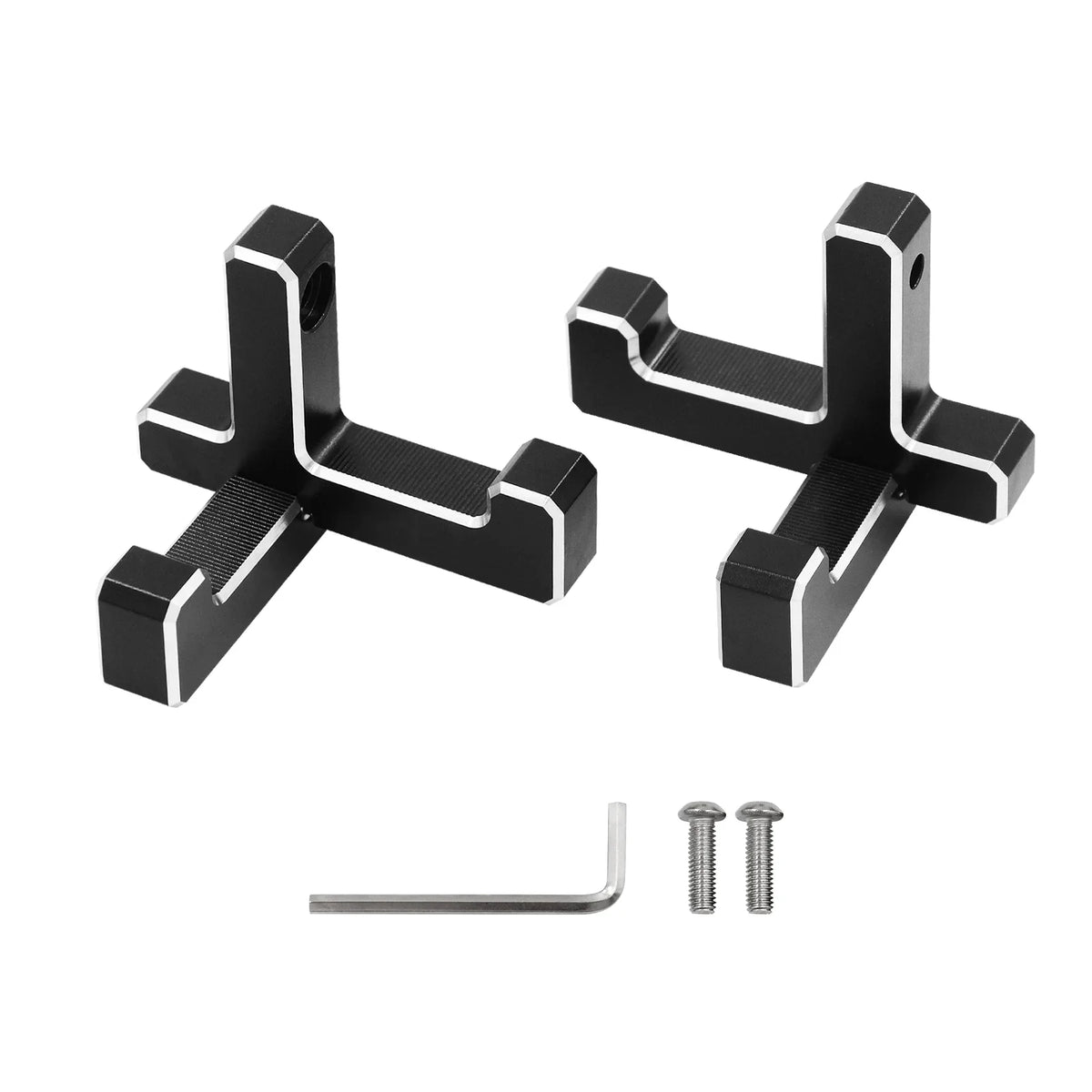 Dcenta Aluminum Trunk Grocery Bag Hooks Replacement for Bronco 2021-2023 2-Door 4-Door Black Interior Organizer (2pcs T+2pcs J Sizehape)