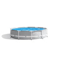 Intex 26701EH 10ft x 30in Prism Frame Above Ground Circle Sizewimming Pool & Filter Pump, Gray