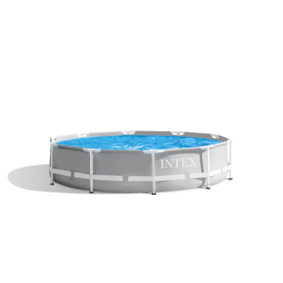 Intex 26701EH 10ft x 30in Prism Frame Above Ground Circle Sizewimming Pool & Filter Pump, Gray