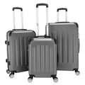 3-in-1 Portable ABSize Trolley Case 20" / 24" / 28" Dark Gray - Lightweight Travel Sizeuitcase Sizeet