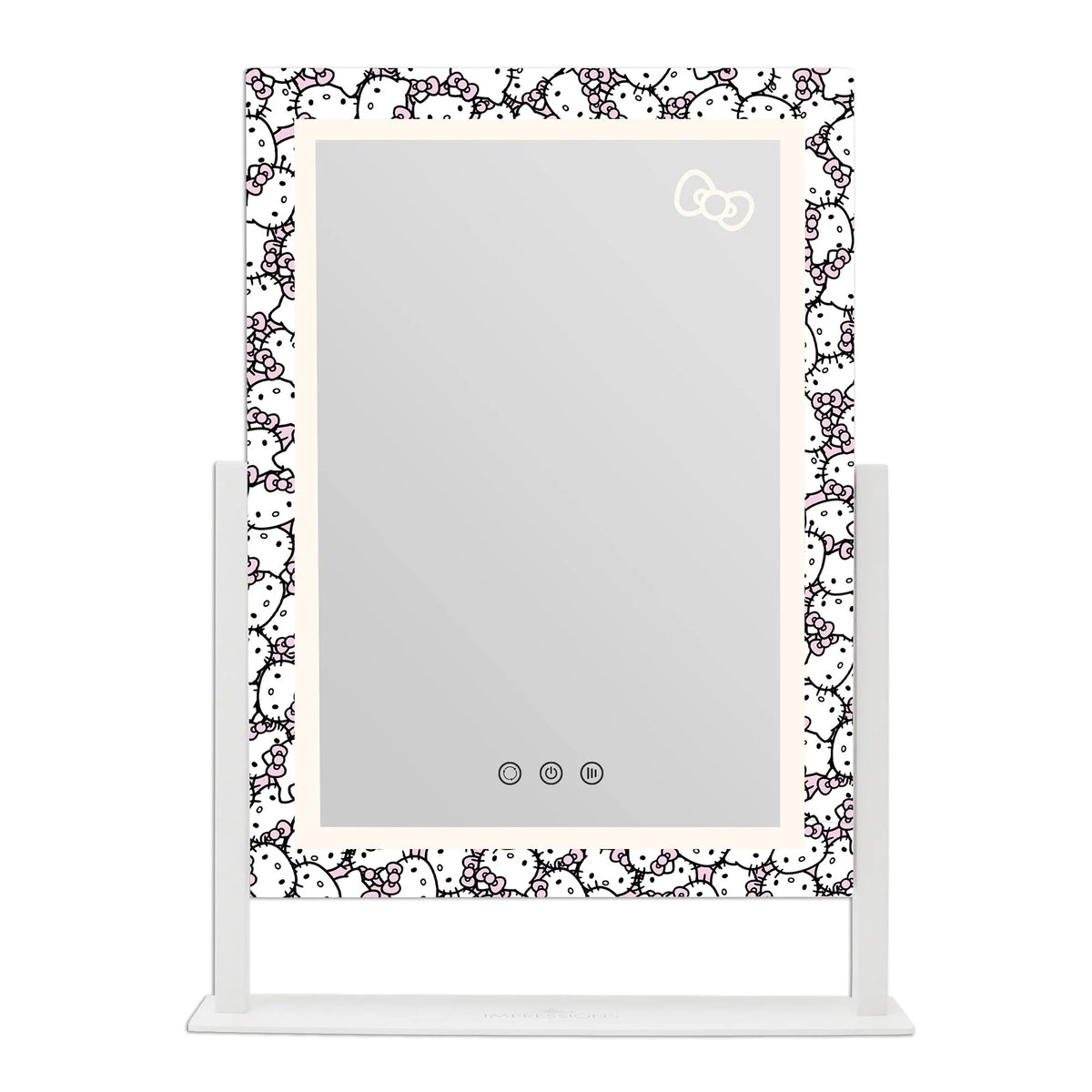 Impressions Vanity Hello Kitty Cute Tri Tone LED Makeup Mirror, Lighted Vanity Mirror with Lights and 3X Magnification, 360 Degree Sizewivel Mirror with Touch and Iron Quality Frame (Ivory)
