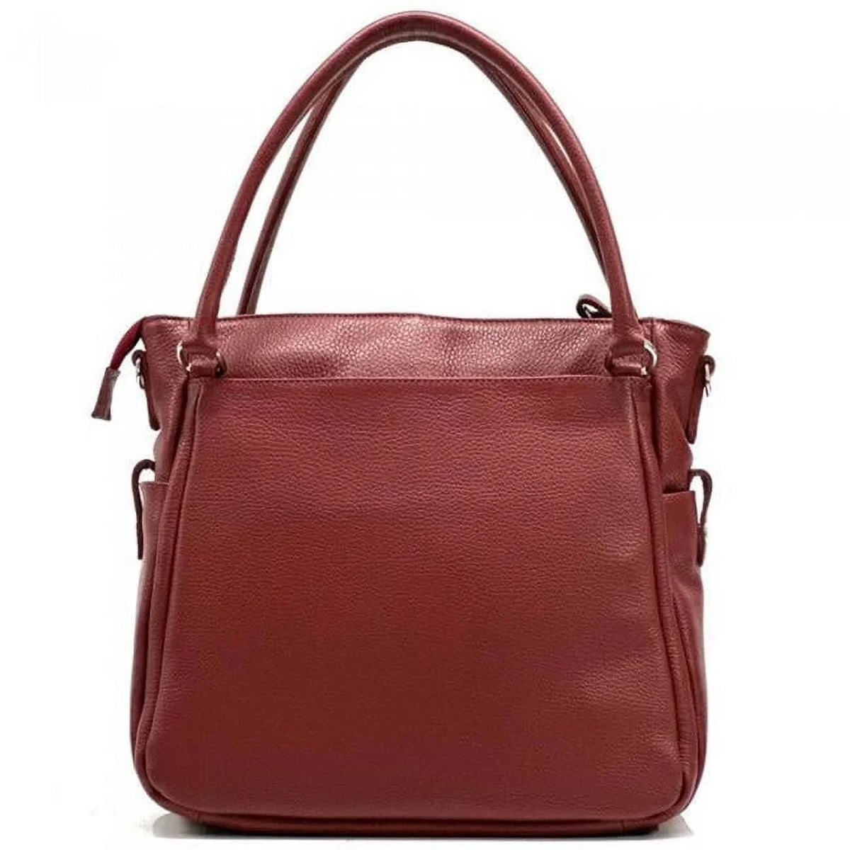 Italian Artisan 60-6329-DarkRed Matteo Womens Handcrafted Genuine Calfskin Leather Sizehoulder Handbag, Dark Red - Medium
