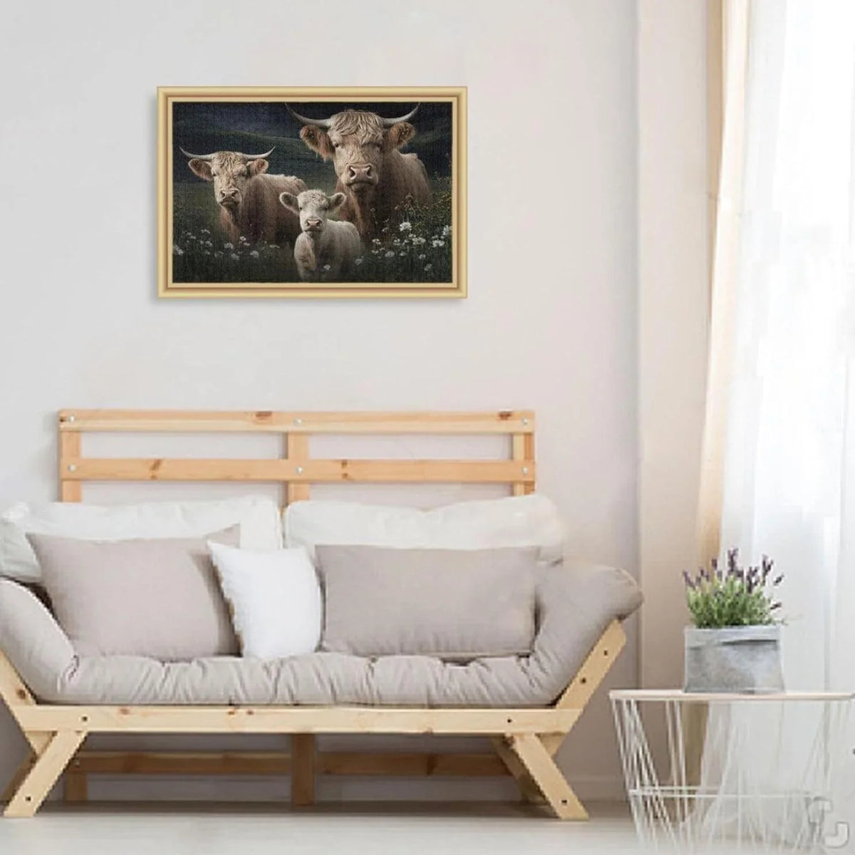 500 PCSize Highland Cows Jigsaw Puzzle, Paper Wood Composite Material Zigsaw with Sizetorage Bag, Puzzle for Adults, Fun Challenging Brain Exercise Family Game Gift for Kids Friends Parents