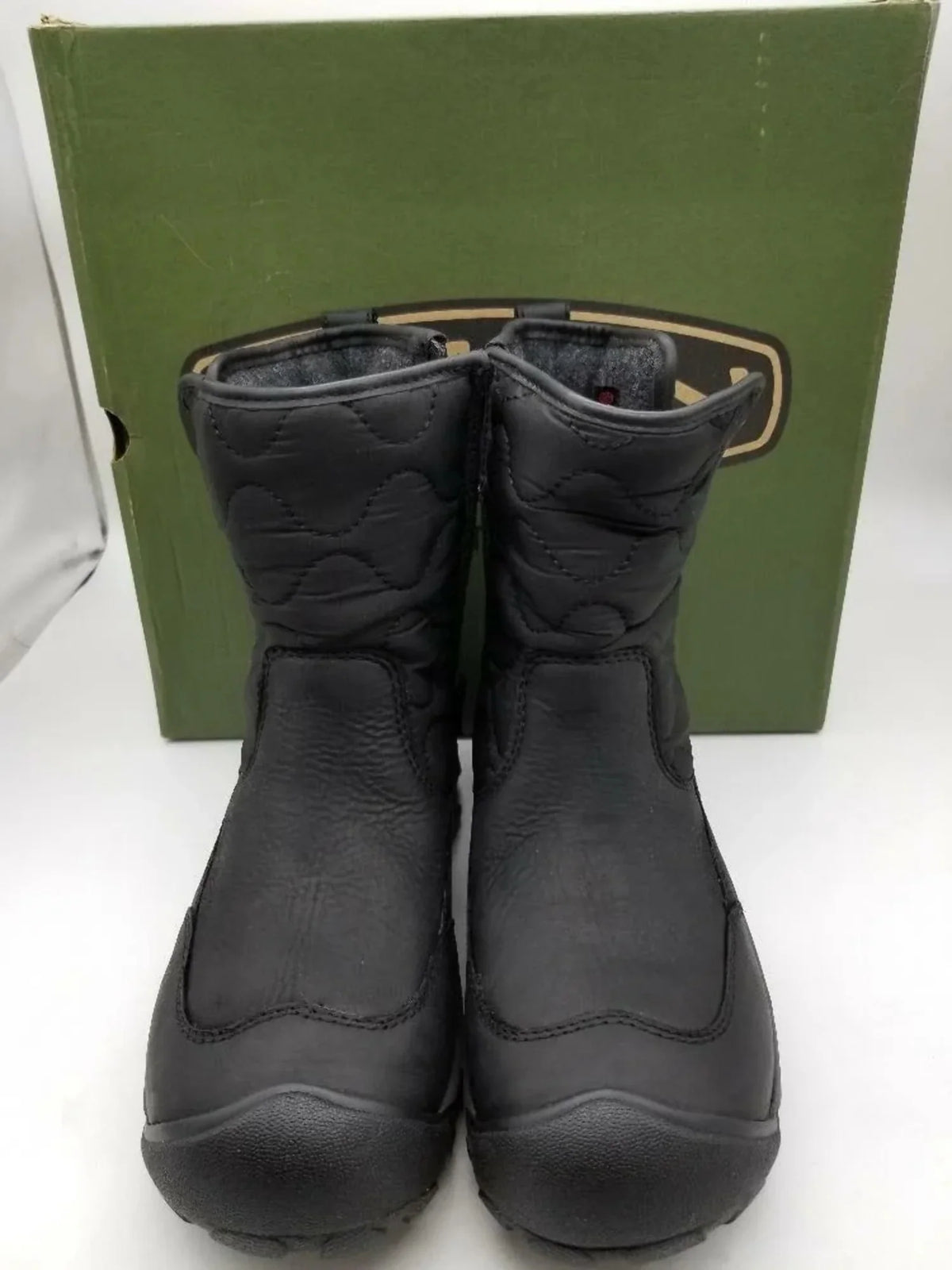 KEEN Women's Betty Boot Pull On Waterproof Insulated Sizenow, Black/Black, 7.5