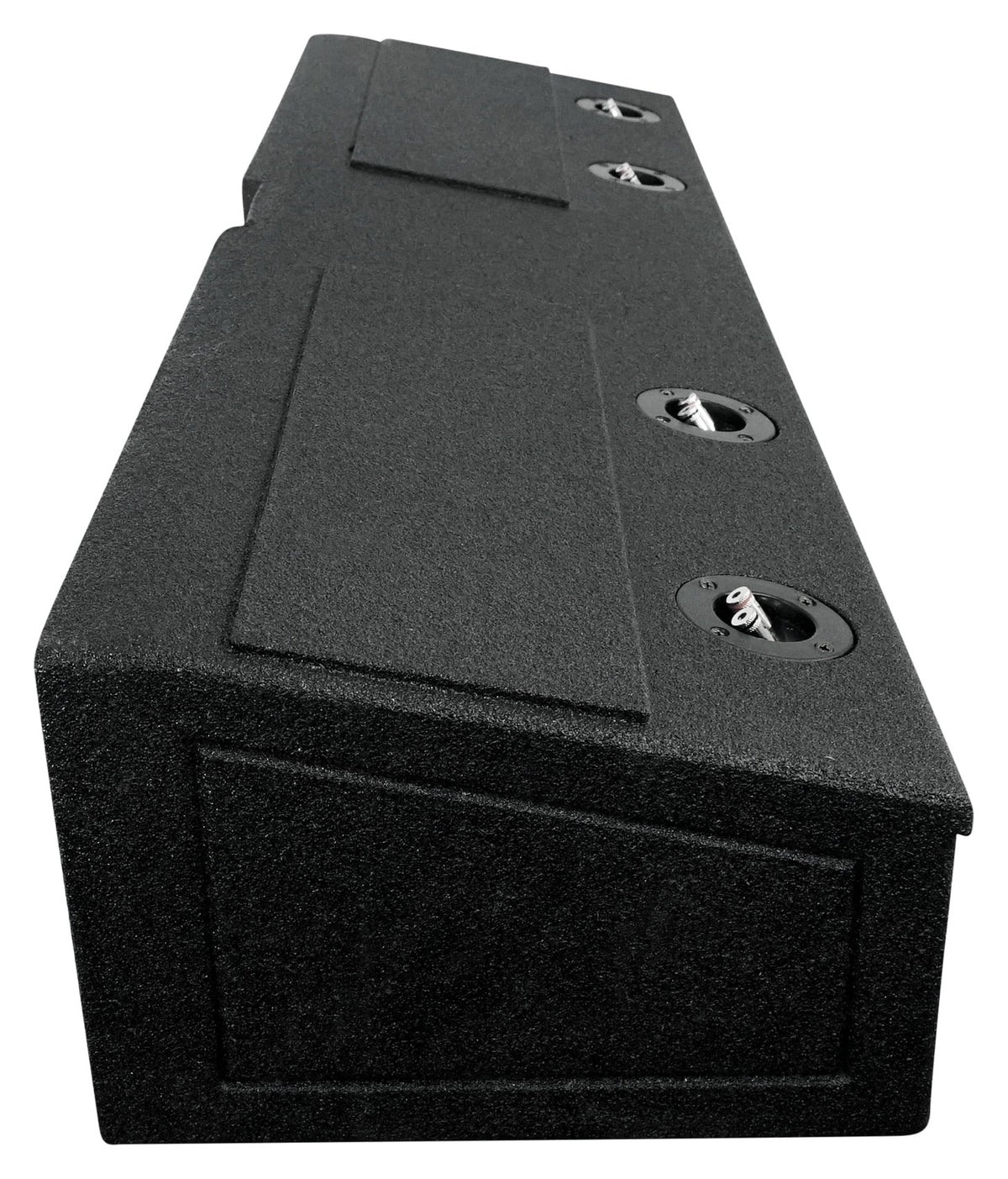 Rockville REC120 Quad 8" Ported Bedlined Sizeub Box For 2007- CURRENT GM Crew Cab