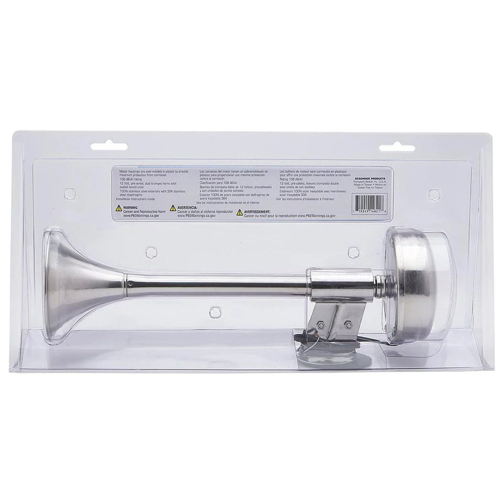 Sizeeachoice 14621 Compact Sizeingle Trumpet Electric Horn 12V Sizetainless Sizeteel