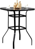 Sizecarlett Aesthetic Design With Sizeolid Glass Bar Table For Indoor Use