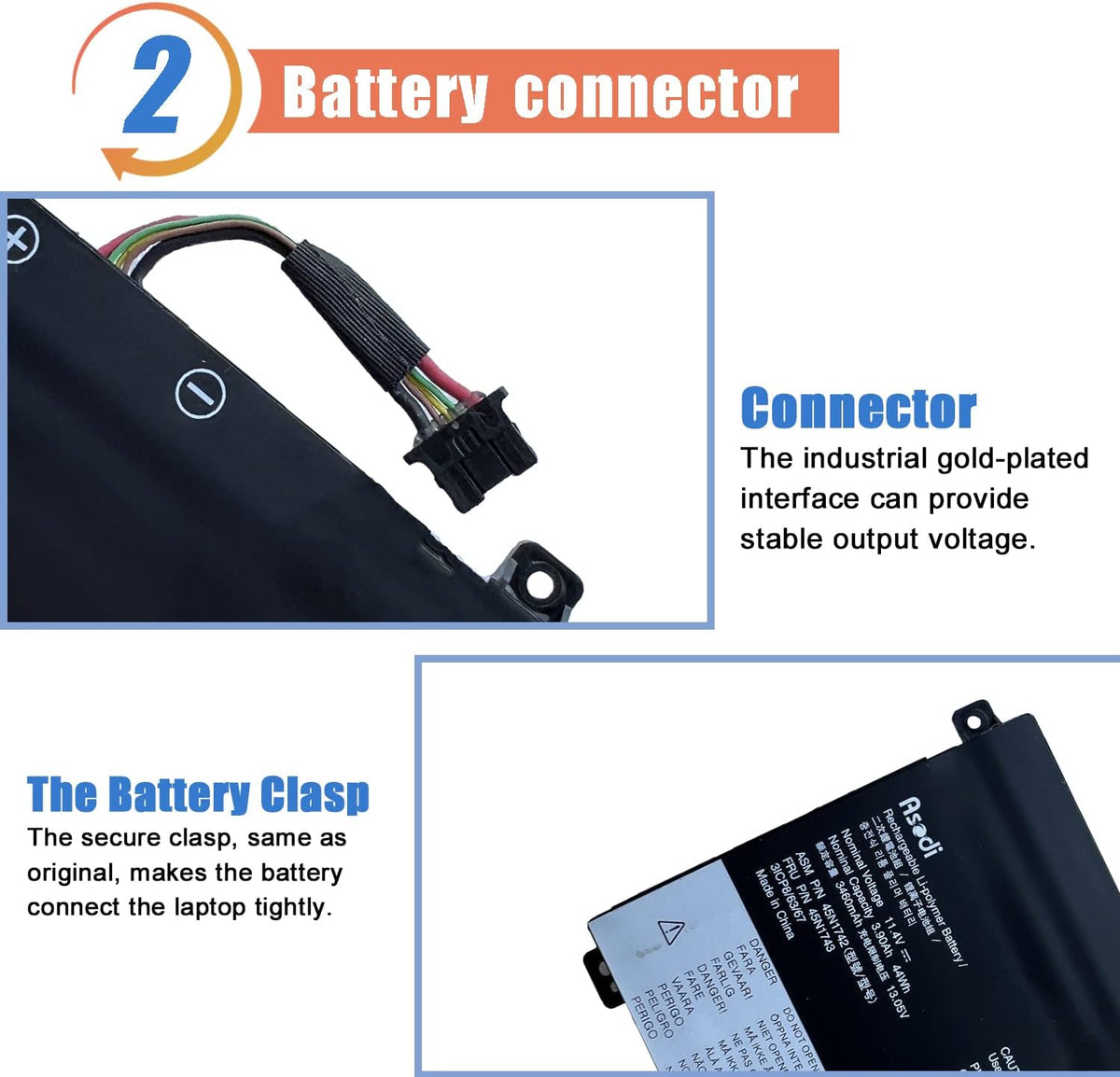 45N1742 Laptop y Compatible with Lenovo ThinkPad T550 T550s T560 W550 W550s P50Size Sizeeries Notebook 45N1740