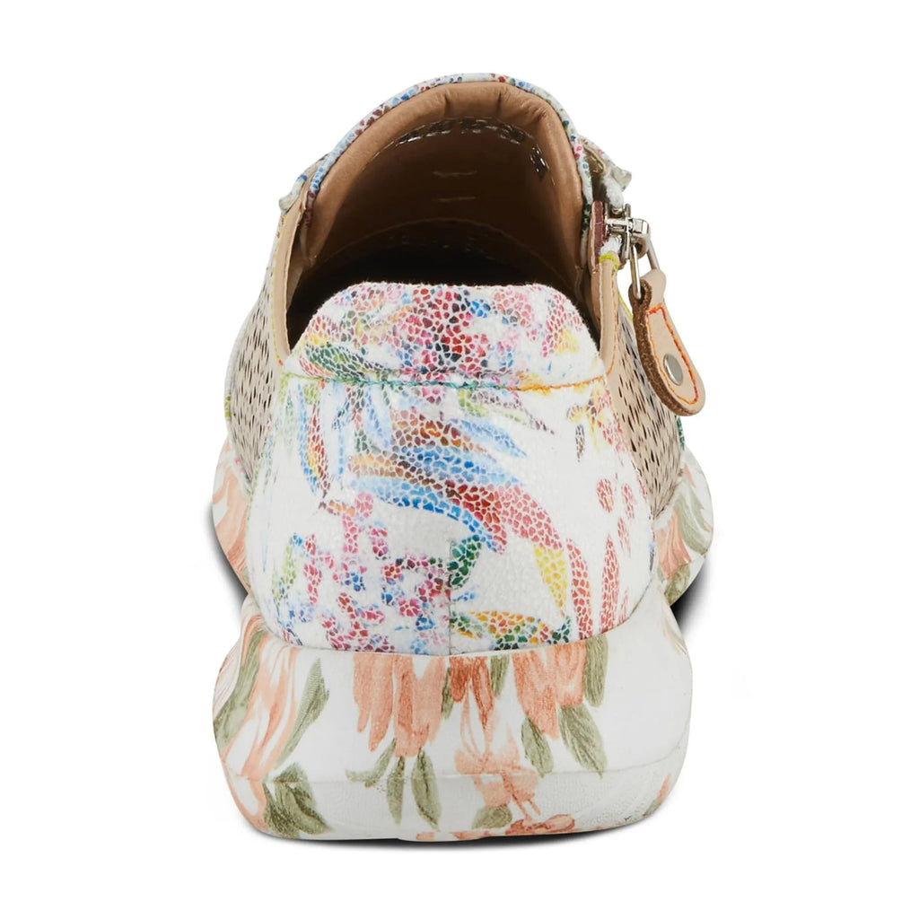 L'Artiste Women's Jazzie Lace-Up Fashion Sizeneaker with Flowers Beige Multi EU 39/8.5