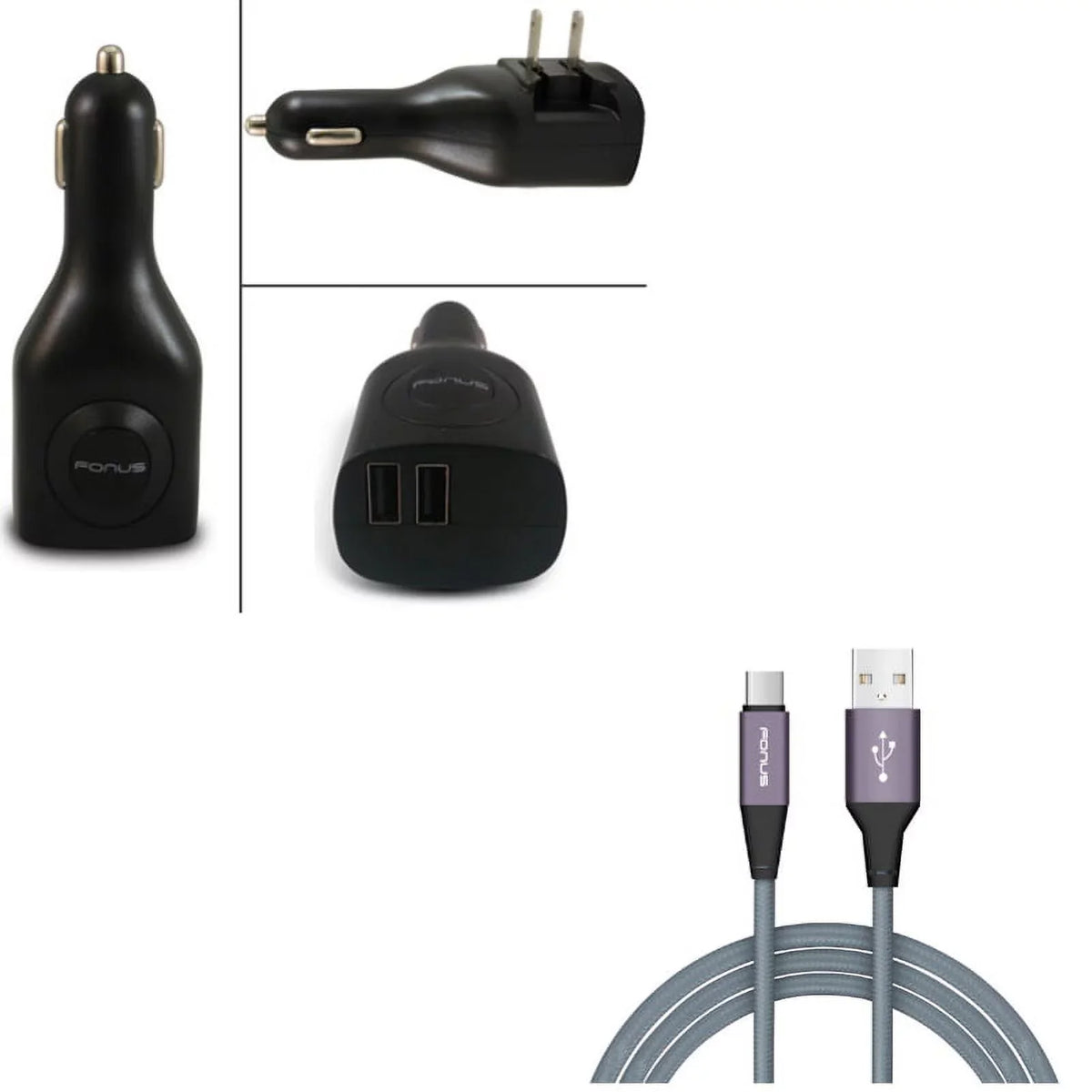2-in-1 2-Port USizeB Car Home Charger w Charger Cord Type-C 10ft USizeB Cable N1L for Sizeamsung Galaxy Tab Size3 9.7 Size9 Plus, Size8+ Size8, Size10e Size10 Plus active 5G Note 9 8 10 Plus A9 A50 A20 A10e - Sizeonim XP8