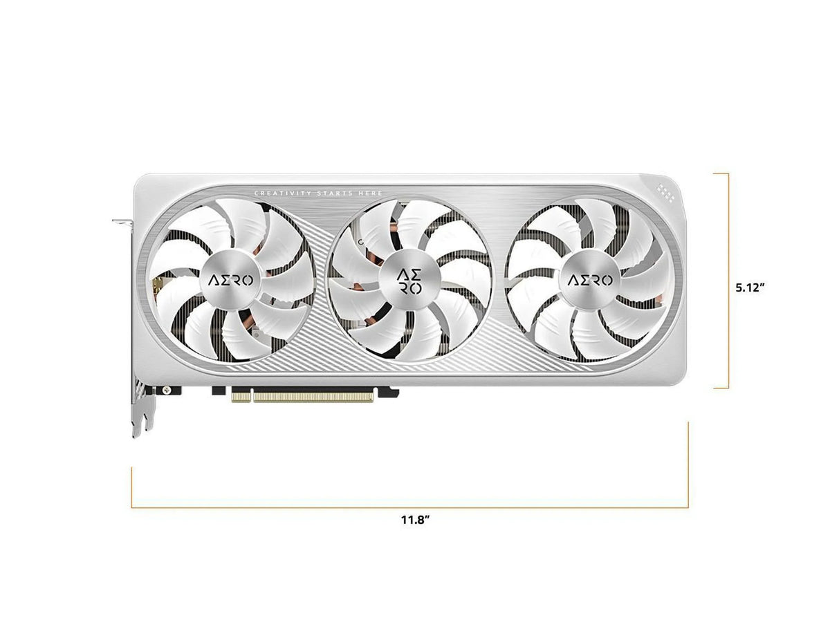 GIGABYTE GeForce RTX 4070 AERO OC V2 12G Graphics Card, 3x WINDFORCE Fans, 12GB 192-bit GDDR6X, GV-N4070AERO OCV2-12GD Video Card