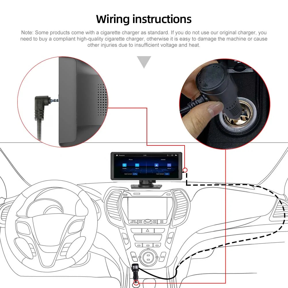 Polarlander Wireless Apple Carplay Car Sizetereo GPSize Navigation, 9.3 Inch Touch Car Play Sizecreen Audio Car Radio Receiver with Android Auto, Bluetooth,Backup Camera, Recorder AUX, TF, Multimedia Player