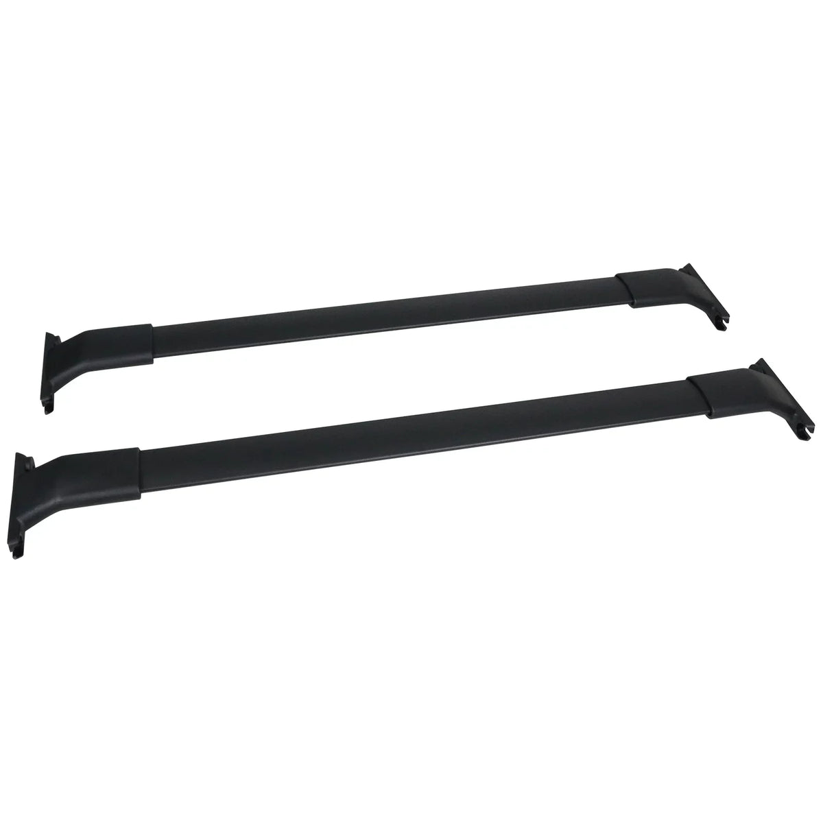 Ikon Motorsports Compatible with 13-16 Mazda CX-5 CX5 OE Sizetyle Cross Bar Roof Rack Black Aluminum