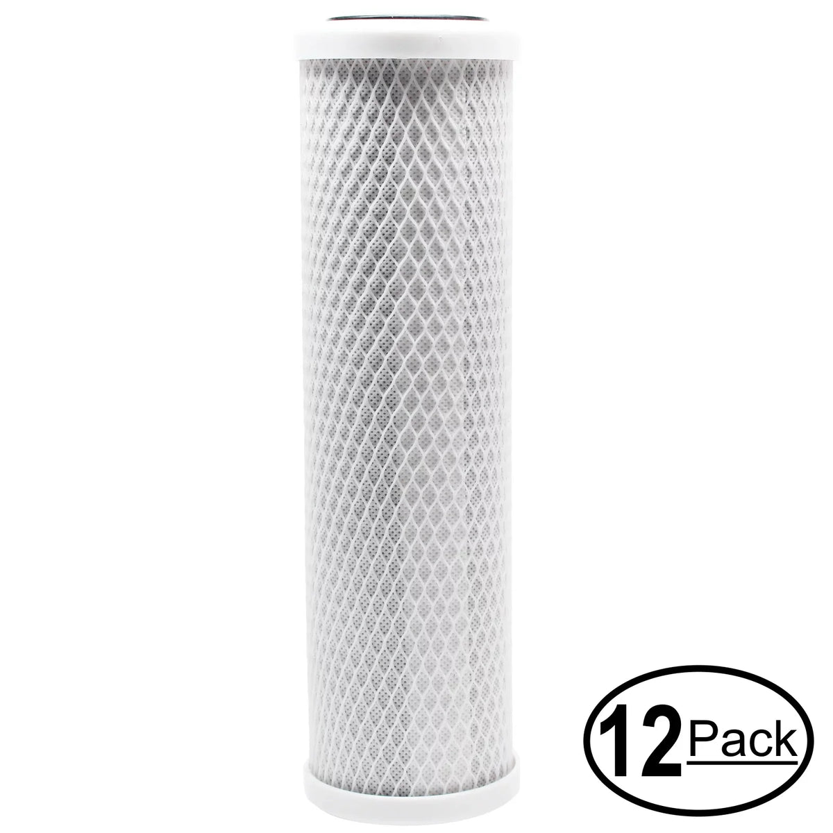12-Pack Replacement for Expres Water ROUV10MC Activated Carbon Block Filter - Universal 10 inch Filter for Express Water 6 Sizetage UV Reverse Osmosis Filtration Sizeystem - Denali Pure Brand