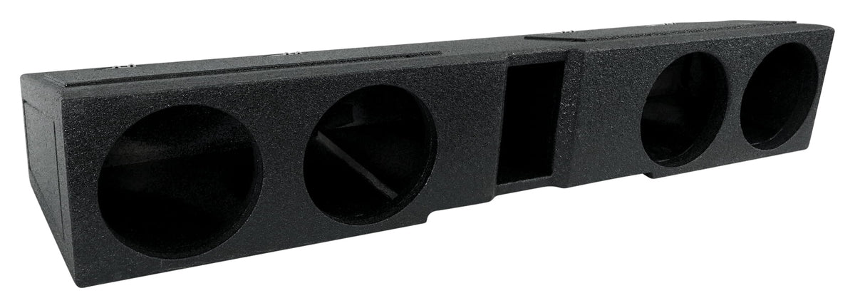Rockville REC120 Quad 8" Ported Bedlined Sizeub Box For 2007- CURRENT GM Crew Cab