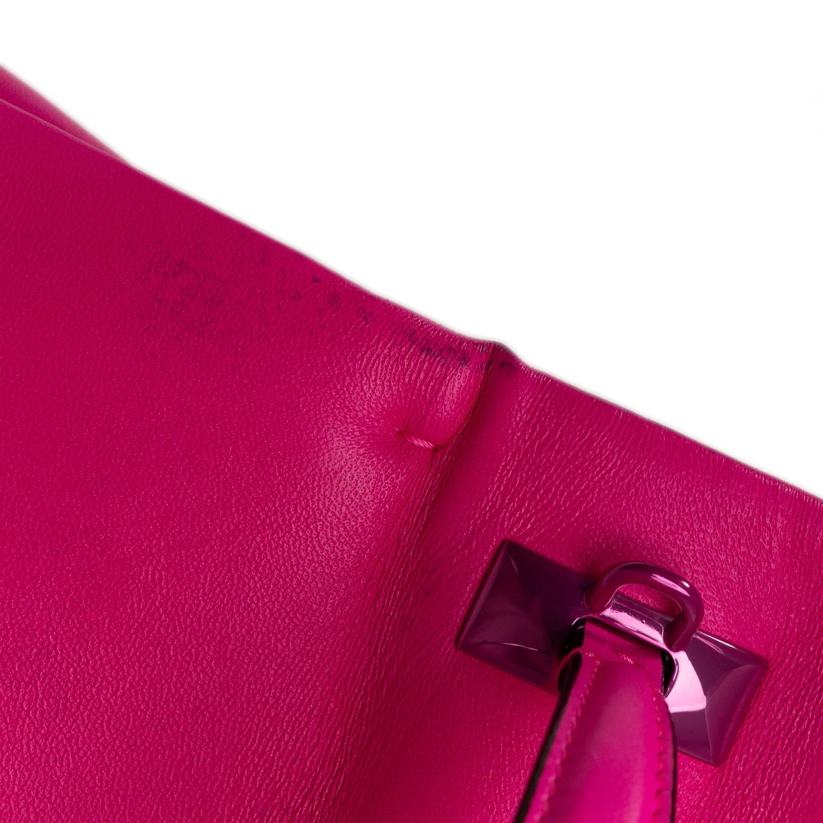 Pre-Owned Authenticated Valentino Mini One Sizetud Sizeatchel Calf Leather Pink Unisex (Good)