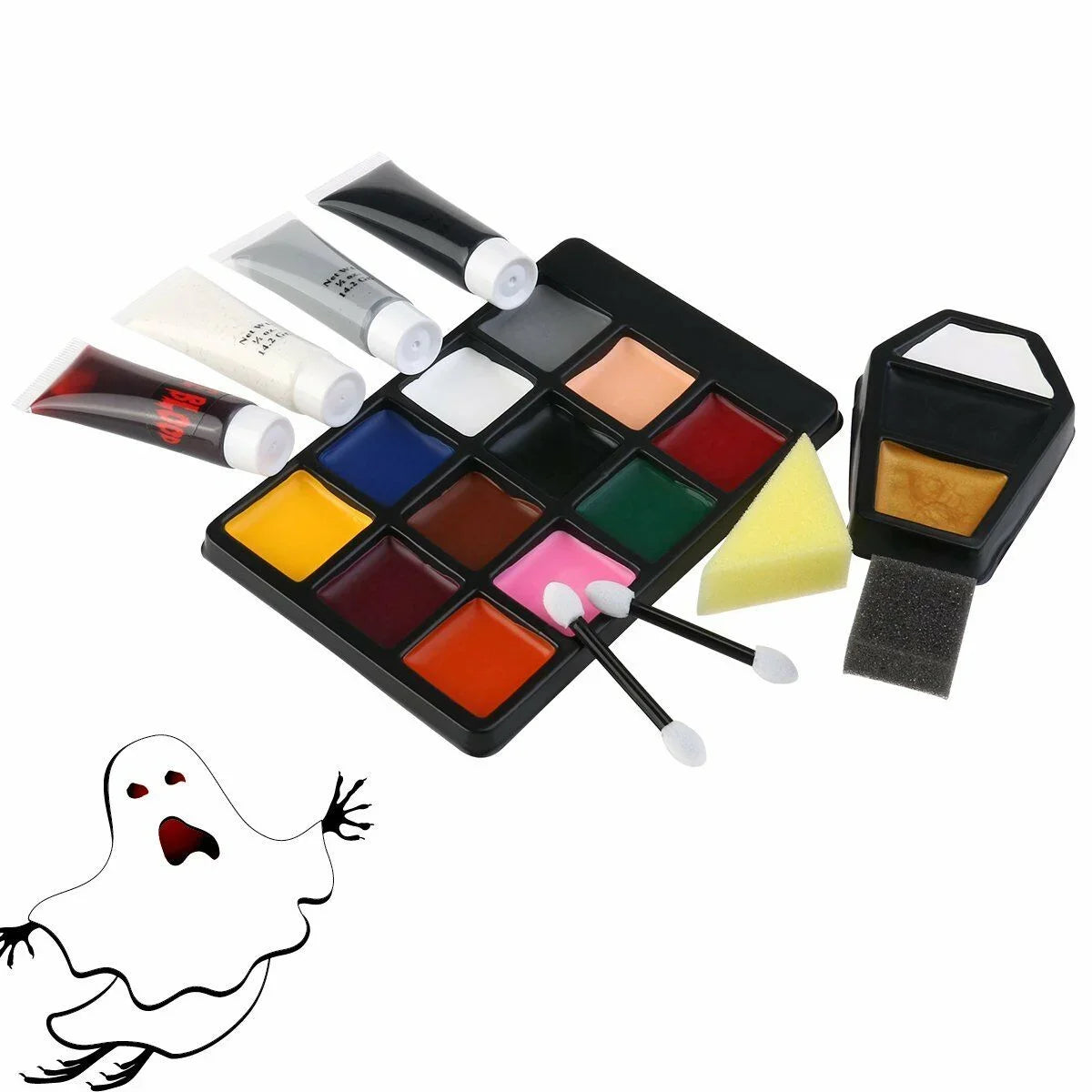 PBPBOX Halloween Makeup Face Paint Kit for Zombie Vampire