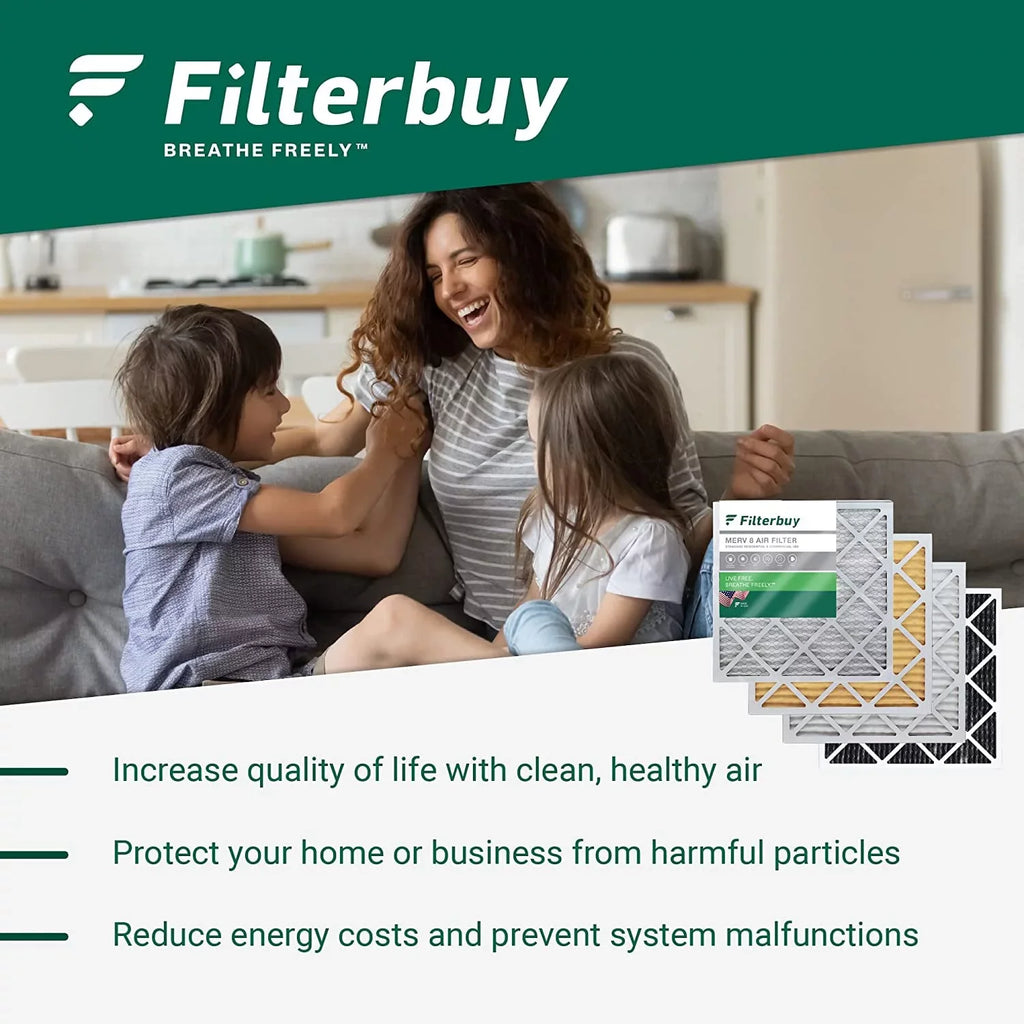 Filterbuy 14x20x4 MERV 11 Pleated HVAC AC Furnace Air Filters (2-Pack)