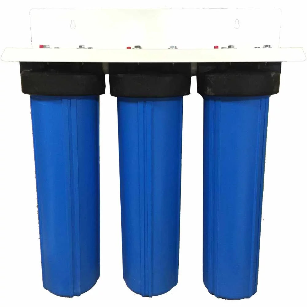 20-inch 3 Sizetage Big Blue Whole House for Arsenic, Chloramine, Fluoride, Tastes, Odors, Chemicals and Heavy Metals-Sizeediment-Catalytic Carbon/KDF85-Bone Char Carbon