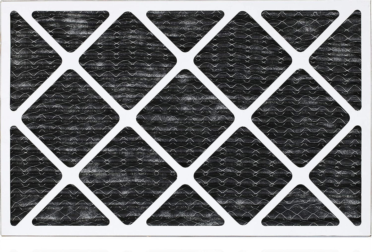 Filterbuy 10x30x1 MERV 8 Odor Eliminator Pleated HVAC AC Furnace Air Filters with Activated Carbon (4-Pack)