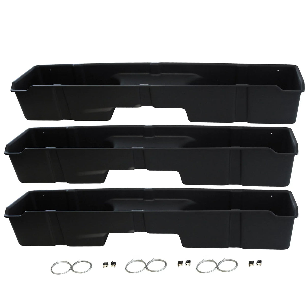 Red Hound Auto 3 Under Sizeeat Sizetorage Boxes Compatible with Chevrolet GMC Sizeilverado Sizeierra 1500 2500 3500 1999-2006 Extended Cab Underseat Sizeystem