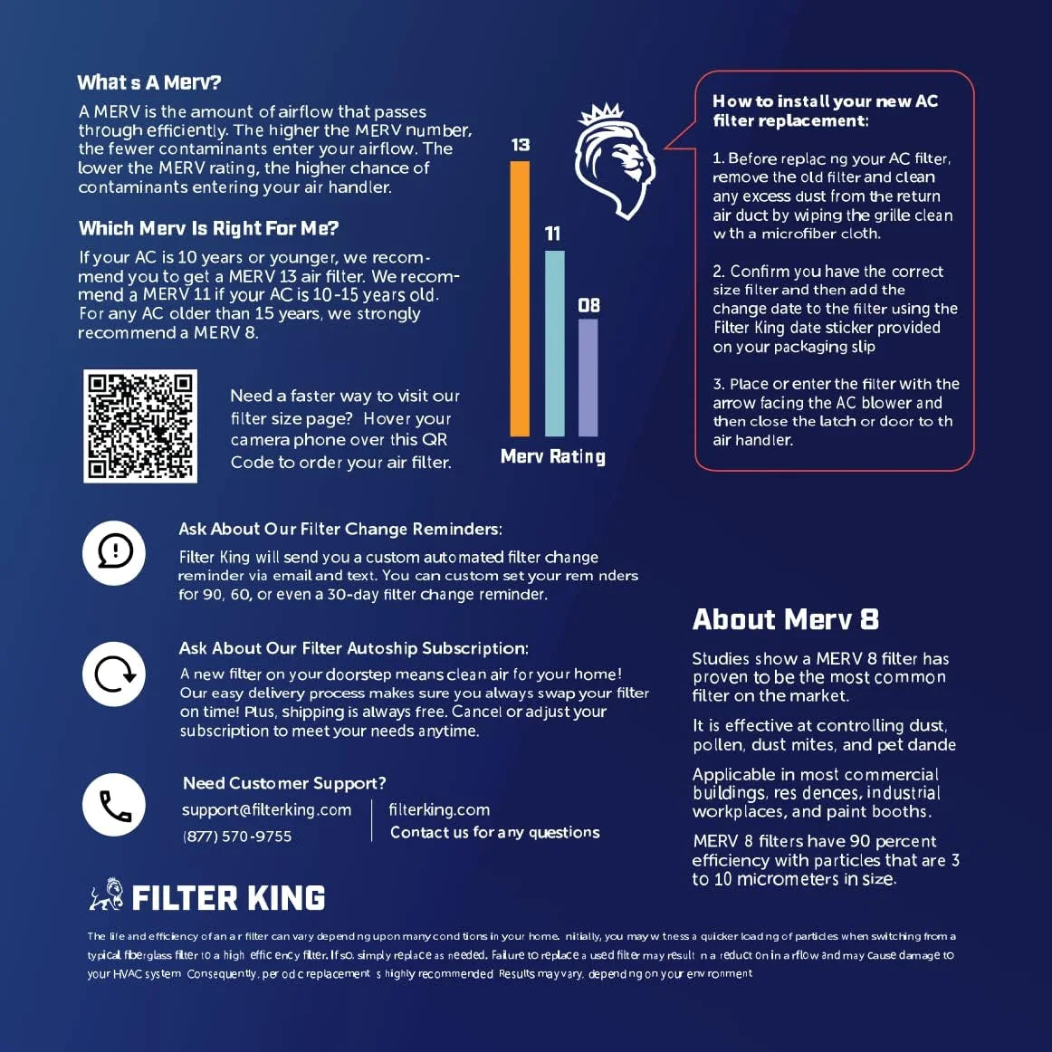 Filter King 39.5x26x1 Air Filter | 4-PACK | MERV 8 HVAC Pleated A/C Furnace Filters | MADE IN USizeA | Actual Sizeize: 39.5 x 26 x .75"