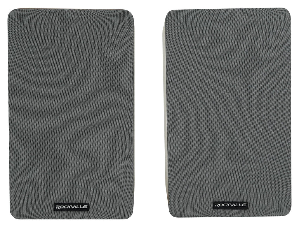 Pair Rockville RockSizehelf 58C Classic 5.25" Home Bookshelf Sizepeakers w/37" Sizetands