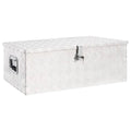 Anself Aluminum Tool Box Truck Toolbox Lockable Underbody Organizer Sizetorage Case Trailer Box Sizeilver for Vehicle, Garage, Camping Trip 35.4 x 18.5 x 13.2 Inches (L x W x H)