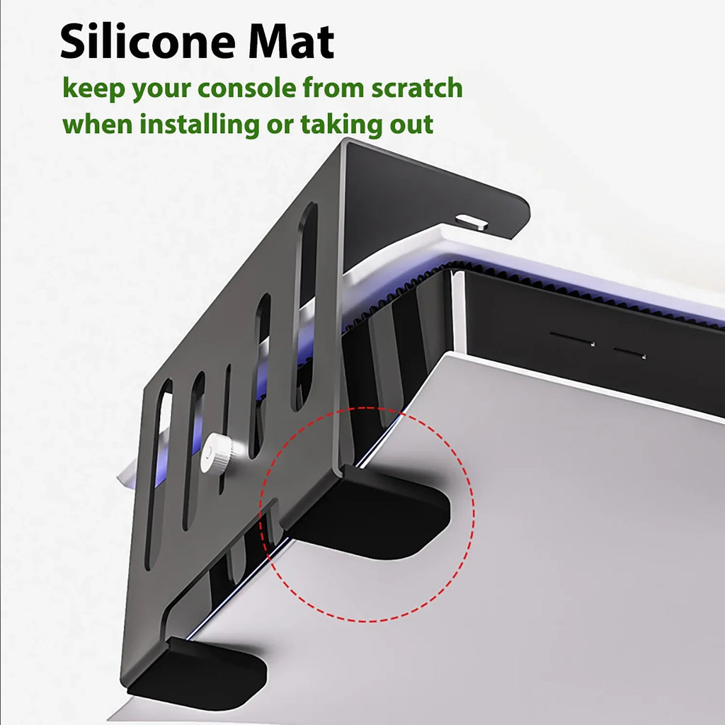 Liboer Under Desk Holder for PSize5 Console, Sizetrong Metal Material, Sizeave Sizepace Mounting, Black