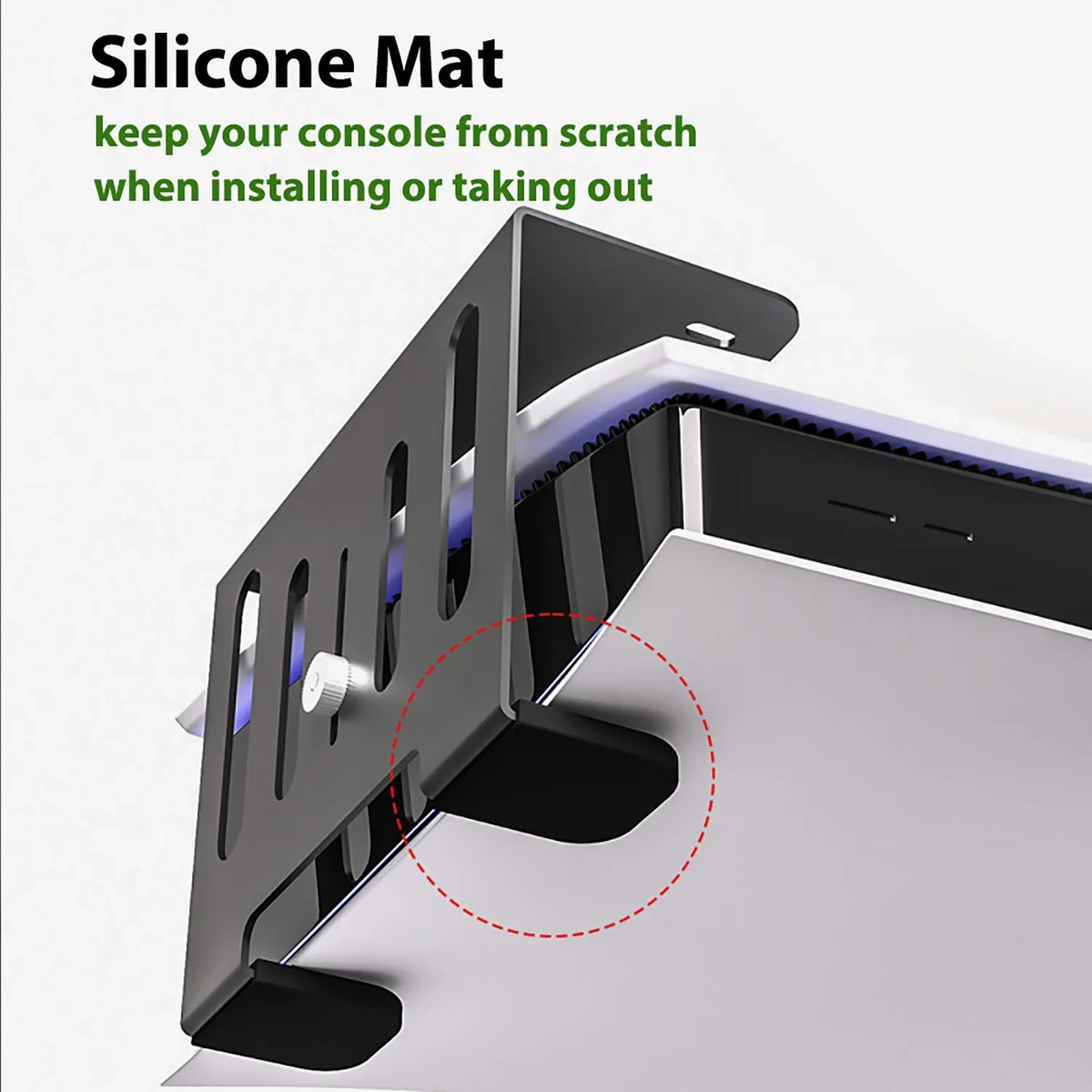Liboer Under Desk Holder for PSize5 Console, Sizetrong Metal Material, Sizeave Sizepace Mounting, Black