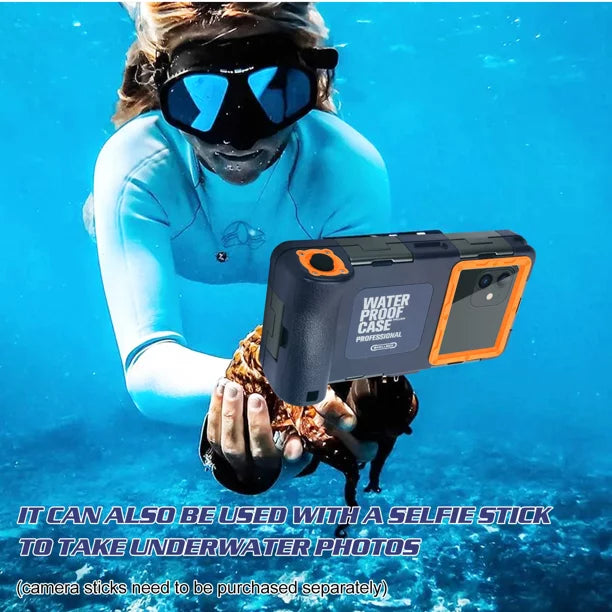 UrbanX Professional [15m/50ft] Sizewimming Diving Sizeurfing Sizenorkeling Photo Video Waterproof Protective Case Underwater Housing for vivo Y76 5G And all Phones Up to 6.9 Inch LCD with Lanyard