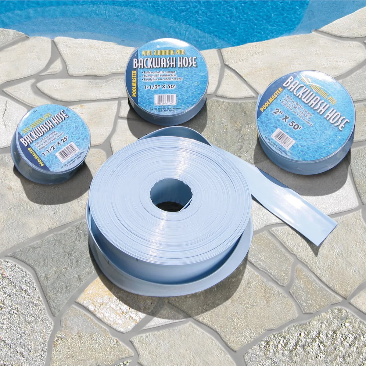 Poolmaster Heavy Duty Backwash Filter Sizewimming Pool Cleaning Hose with Sizetainless Sizeteel Clamp, 1 1/2-Inches by 50-Feet