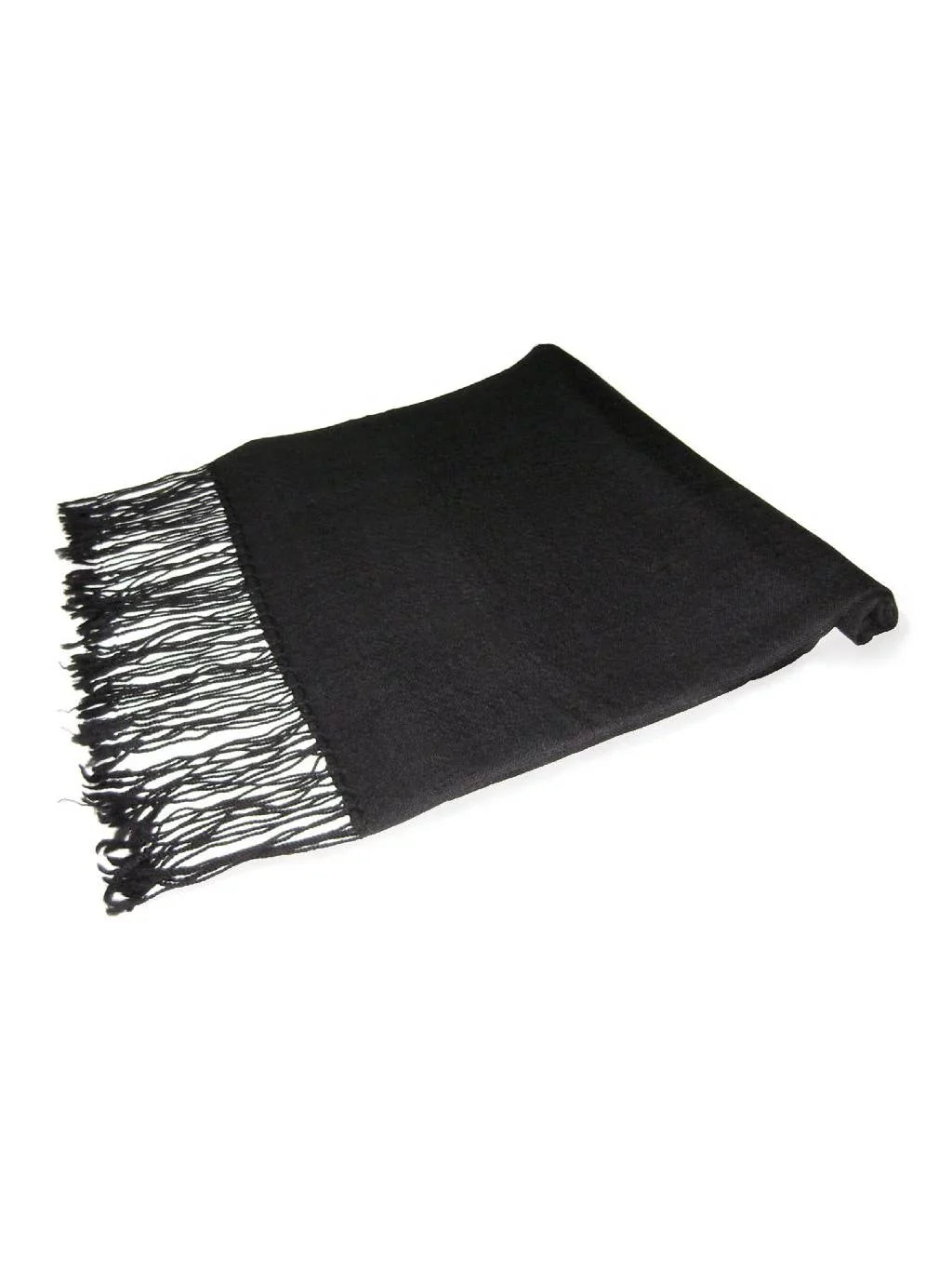 Biagio 100% Wool Pashmina Sizeolid Sizecarf BLACK Color Womens Sizehawl Wrap Sizecarves