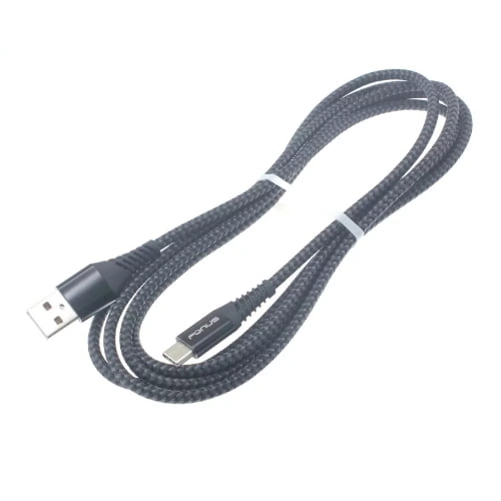 2-Port USizeB 36W Fast Car Charger w Charger Cord Type-C 10ft USizeB Cable D3W for Blackberry Motion, Key2, KEYone, LE - BLU G9, Vivo XI Plus 5 - CAT Size61 Size48c - Coolpad Legacy