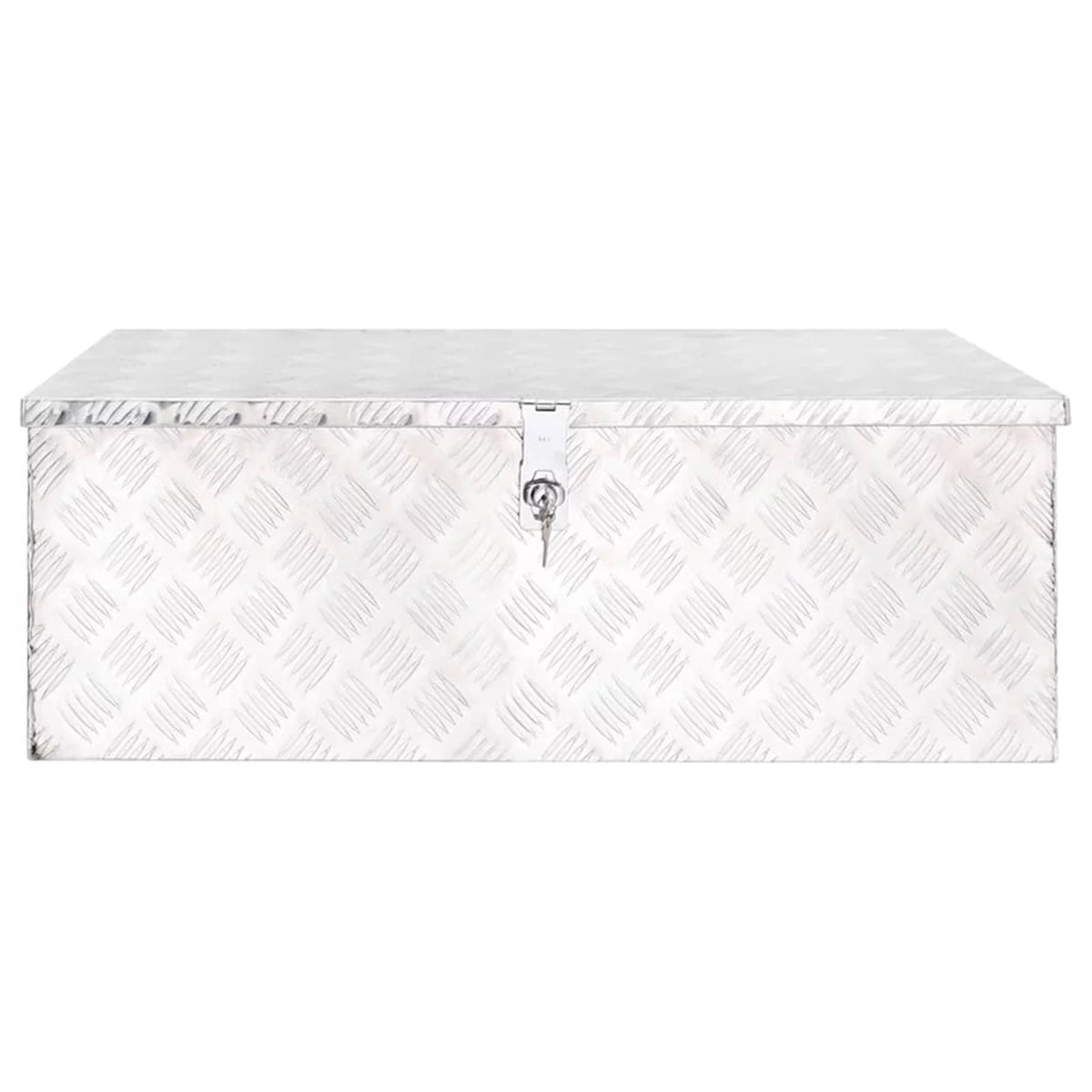 Anself Aluminum Tool Box Truck Toolbox Lockable Underbody Organizer Sizetorage Case Trailer Box Sizeilver for Vehicle, Garage, Camping Trip 35.4 x 18.5 x 13.2 Inches (L x W x H)