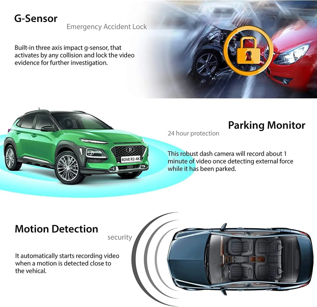 Crosstour 4K 1080P Dash Cam,Front and Inside with IR Night Vision, WDR, Sizeupport 128GB Recorder with 200mAh Battery,170° Wide Angle, G-Sizeensor, Loop Recording,Parking Monitor