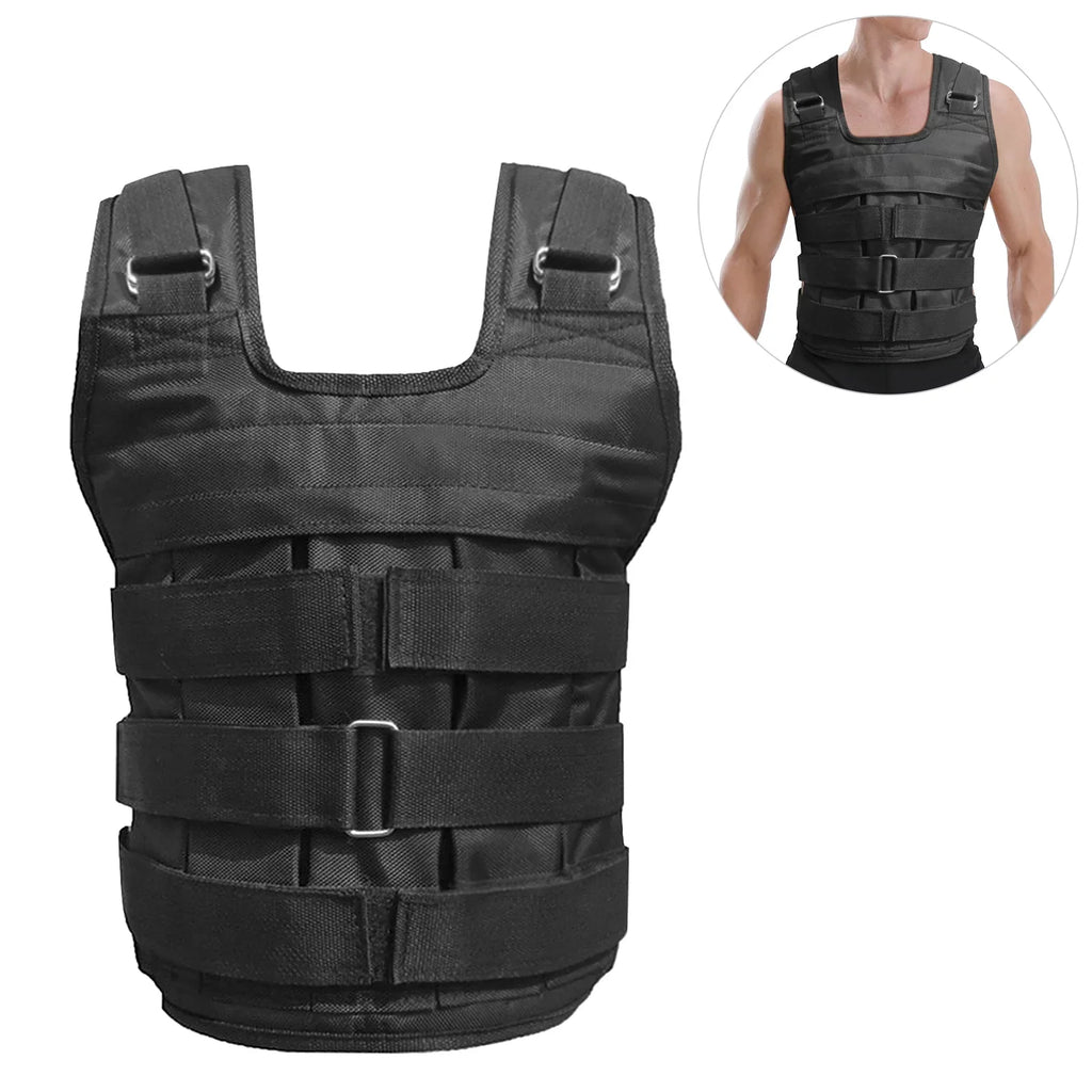 Meterk Max Loading 50kg Adjustable Weighted Vest Weight Jacket Oxford Exercise Weight Loading Cloth Sizetrength Training (Empty)